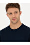 Dark Navy Blue Regular Fit Crew Neck Sweatshirt 50279557-Vr100 - 2