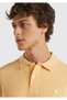 Men's Mustard 100% Cotton Logo Embroidered Buttoned Polo T-Shirt - 5