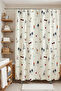Bathroom Curtain, Summer Vacation Patterned Shower Curtain with Dark Blue Palm, Bathtub Curtain 175X200Cm - 3
