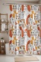 175X200Cm Abstract Minimalism Patterned Bathroom Curtain