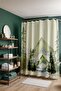 Bathroom Curtain, Peace in Green Blue Forest Pattern Shower Curtain, Bathtub Curtain 175X200Cm