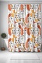 175X200Cm Abstract Minimalism Patterned Bathroom Curtain - 3