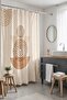 Bathroom Curtain, Bohemian Cream Geometric Shapes Patterned Shower Curtain, Bathtub Curtain 175X200Cm - 2