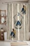 Bathroom Curtain, Dark Blue Magic Mushrooms Pattern Shower Curtain, Bathtub Curtain 175X200Cm - 3