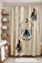 Bathroom Curtain, Dark Blue Magic Mushrooms Pattern Shower Curtain, Bathtub Curtain 175X200Cm