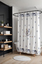 Bathroom Curtain, Ethnic Tree and Arrows Patterned Shower Curtain, Bathtub Curtain 175X200Cm