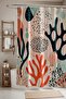 Bathroom Curtain, Geometric Underwater Pattern Shower Curtain, Bathtub Curtain 175X200Cm - 2
