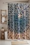Bathroom Curtain, Fish in the Depths of the Sea Pattern Shower Curtain, Bathtub Curtain 175X200Cm