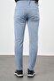 Men's Dark Turquoise Cotton 5-Pocket Slim Fit 5-Pocket Trousers 1003245318 - 5
