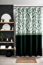 Bathroom Curtain, Ethnic Eucalyptus Leaves Pattern Shower Curtain, Bathtub Curtain 175X200Cm - 3