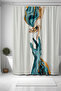 Bathroom Curtain, Earth and Water Meeting Patterned Shower Curtain, Bathtub Curtain 175X200Cm