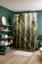 Bathroom Curtain, Green Palm Forest Pattern Shower Curtain, Bathtub Curtain 175X200Cm