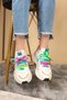 Guja Colorful Lace-Up Knitwear Unisex Sports Shoes White - 4