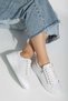 Women's Genuine Leather Zippered Sports Shoes White