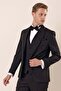 Men's Black Patterned Detachable Shawl Collar Vest 6 Drop Slim Fit Tuxedo Groom Suit 1001230210 - 4