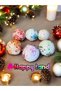 Christmas Pine Tree Ornament Snowy Model Colorful 6 Pieces Christmas Ball 4 cm Snowflake Christmas Ball - 2