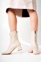 Sasha Guaranteed Women's Heeled Boots with Blunt Toe and Back Zipper - 5