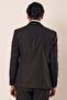 Men's Black Patterned Detachable Shawl Collar Vest 6 Drop Slim Fit Tuxedo Groom Suit 1001230203 - 6