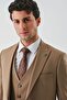 Men's Tobacco Swallow Collar Vest Lycra 6 Drop Slim Fit Suit 1001240188 - 7