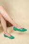 Ballerina Flats with Cross Stones GREEN - 3