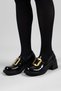 Beatriz Buckle Patent Leather Heeled Shoes Black - 4