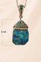Handmade Necklace with Lapis Natural Stone Chain End: 3 cm Chain: 20 cm Boxed - 3
