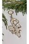 Transparent Gold Glitter Cane Ribbon Candy Keychain Handmade Content: Handmade Epoxy Gift - 7