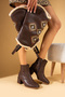 Women's Brown Embroidered New Season Cowboy Western 2 Different Uses Both Boots and Boots