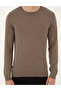 Mink Melange Slim Fit Crew Neck Basic Sweater Sweater 50296575-Vr174 - 6