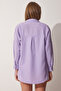 Light Lilac Oversize Basic Shirt - Ldd0003 - 4