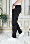 Men's Black Top Pocketed Beaded Regular Fit Casual Fit Stretchy Chino Linen/canvas Cotton Pants - 3