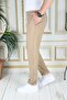Men's Mustard Italian Cut Flexible Slim Fit Lycra Elastic Double Leg Fabric Trousers School - 3