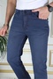 Men's Blue Top Pocketed Beaded Regular Fit Casual Fit Stretchy Chino Linen/canvas Cotton Pants - 5