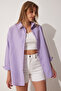 Light Lilac Oversize Basic Shirt - Ldd0003 - 3
