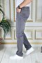 Men's Gray Top Pocketed Beaded Regular Fit Casual Fit Stretchy Chino Linen/canvas Cotton Pants - 3