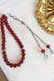 Red Agate Prayer Beads 33' Long Prayer Beads Original Natural Stone Colorfast Agate Prayer Beads 8 mm Size - 7