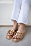 Manje Bronze Tassel Detailed 4cm Special Thick Sole Women's Slippers - 2