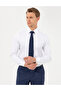 White Slim Fit Long Sleeve Classic Shirt 50251166-Vr013