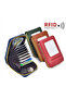 11 2 Compartment Gold Color Metal Zippered Tan Leather Credit Card Holder - 3