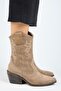 Aleyna Women's Genuine Leather Western Mink Boots