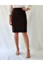 Women's Brown Checkered Woven Pencil Skirt - 6