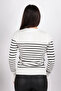 Crew Neck Sweater Ecru Striped - 4