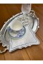 6Pcs Linen Silver Color Double Zigzag Square Pattern Cocktail Presentation Napkin - 3