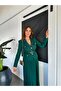 Premium Emerald Green Jacket and Skirt Set - 5