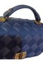 Very Stylish Stitched Quilted Handbag and Crossbody Bag in Dark Blue - 2
