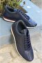 Prx18029 Men's Genuine Leather Smart Casual Navy Blue Daily Shoes - 7