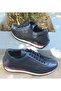 Prx18029 Men's Genuine Leather Smart Casual Navy Blue Daily Shoes - 5
