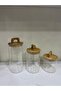 3-Piece Glass Jar Set with Bamboo Vacuum Lid