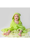 Milk&Moo Cacha Frog 100% Cotton Hooded Baby Bath Towels, Unisex, 27.5x47inc
