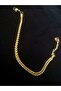 Steel Gold Flat Twist Steel Unisex Bracelet - 8